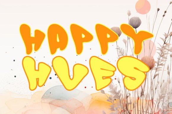 Happy Hues: A Cheerful Display Font for Digital Design